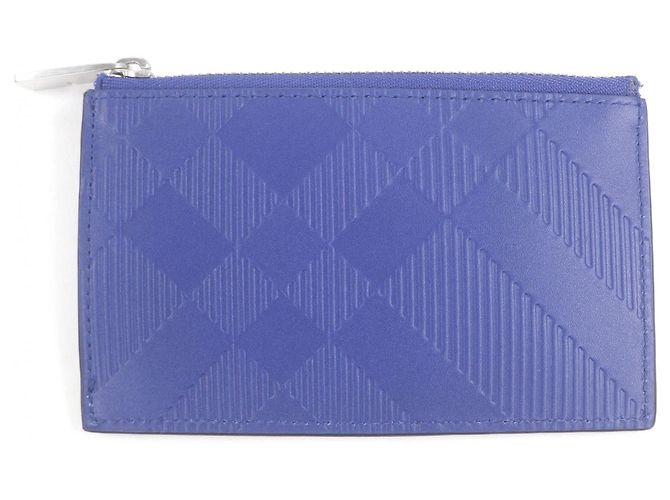 Burberry Blue Leather Card Case