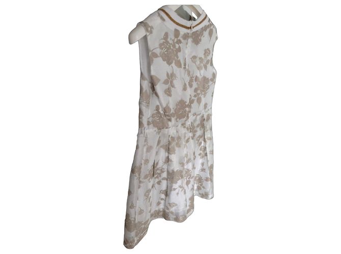 Robe Monnalisa avec imprimé floral Blanc Beige