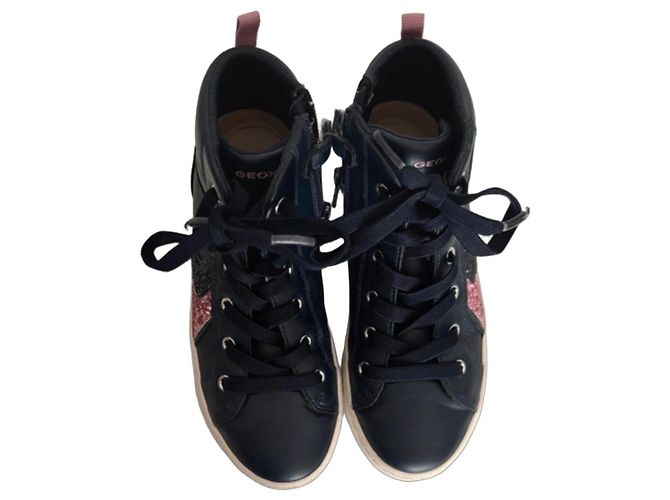 Baskets Geox pour filles Rose Bleu foncé