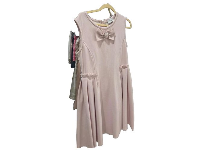 Robe rose Monnalisa avec nœud