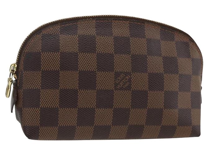LOUIS VUITTON Kosmetiktäschchen PM Damier Ebene N47516 Authentisch LV BA11593