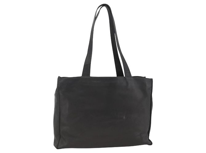 Borsa Tote in pelle nera CHANEL CC Auth bs34155 Nero