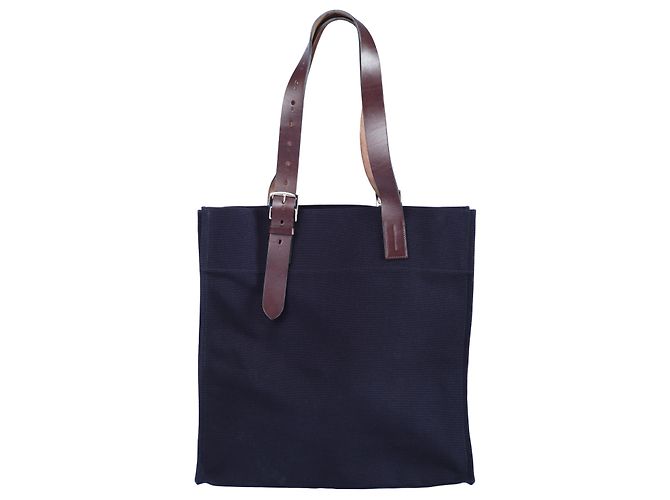 Trim Sac de shopping Toile Etrivière Hermès Bleu
