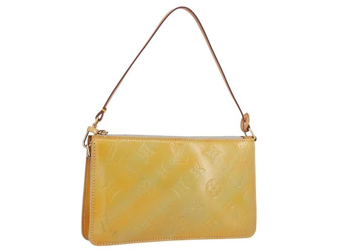 LOUIS VUITTON Monogram Vernis Lexington Pouch Gris M91056 LV Auth ARZ536 Grey