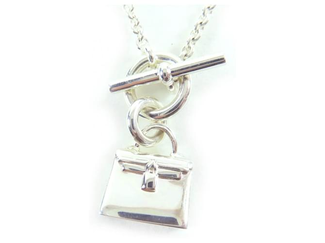 Hermès Kelly Amulette Halskette Silber 