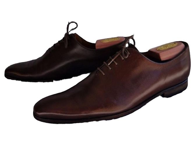 Richelieu Wholecut Finsbury "Broadway" Marrone Patinata Cioccolato