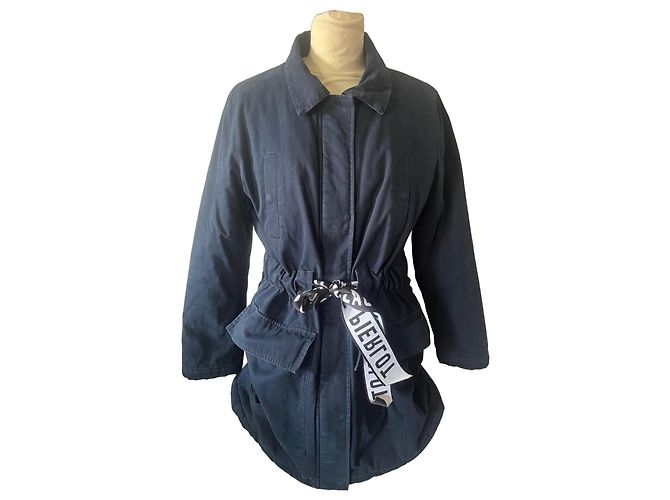 Giacca Lunga Blu Marino Claudie Pierlot Blu scuro