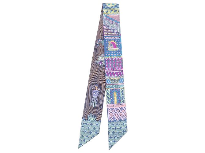 Sciarpa Quest in Super Seta Twilly di Hermès Multicolore
