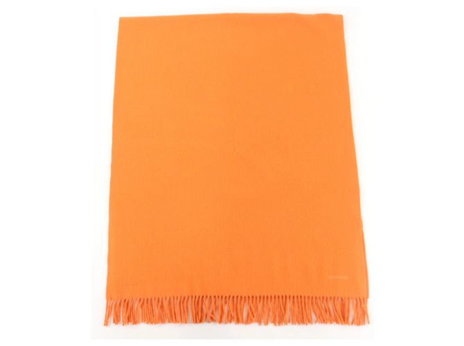 Chal de cachemira naranja Hermès