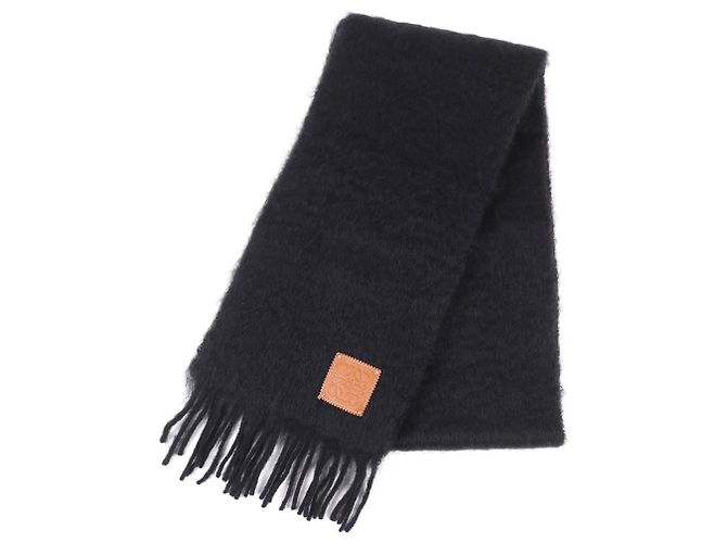 Loewe Mohair Wool Stole Black