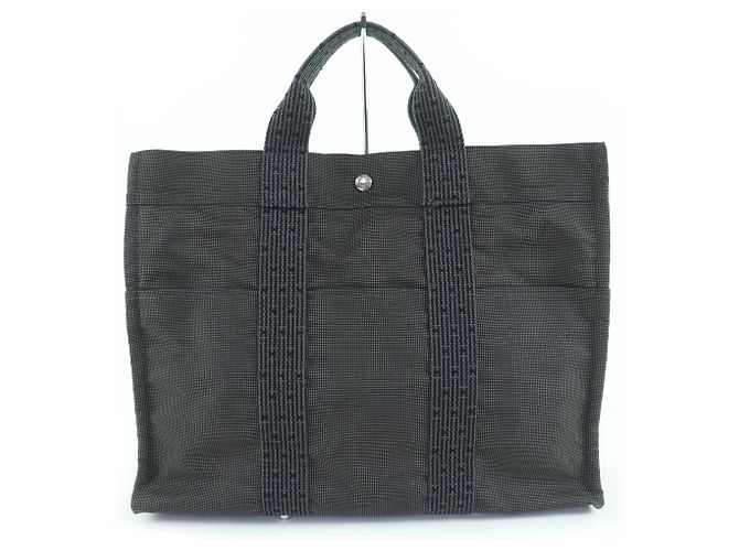 Hermès Herline MM Sellier Hardware Canvas Tote Bag Braun