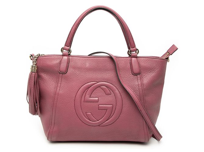 Bolsa Soho Cellarius pequena em couro de bezerro rosa Gucci