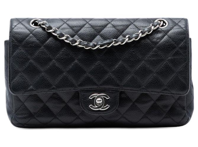 Chanel Black Medium Classic Caviar Double Flap