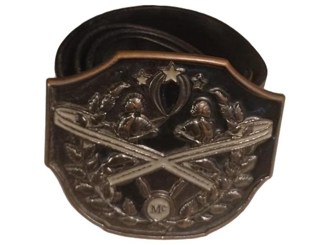 McQ by Alexander McQueen leather belt 07/08 collection Black
