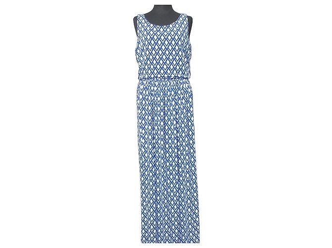 Autre Marque Langes Kleid Brooks Brothers Weiß Blau