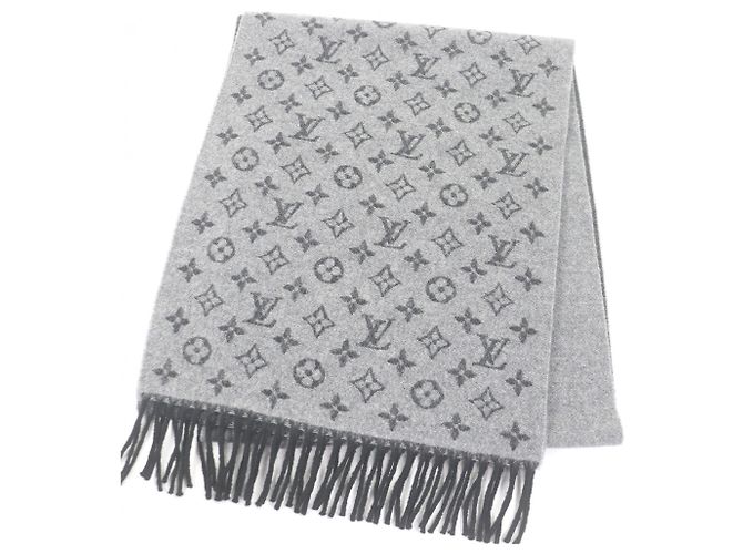 Sciarpa in cashmere e lana Monogram Gradient Louis Vuitton Marrone Nero
