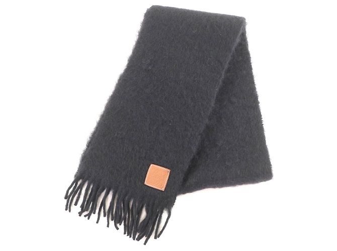 Stola in misto mohair e lana Loewe nera Nero
