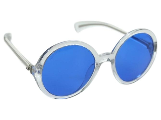 CHANEL Sunglasses plastic Clear 71287A CC Auth BSZ561M