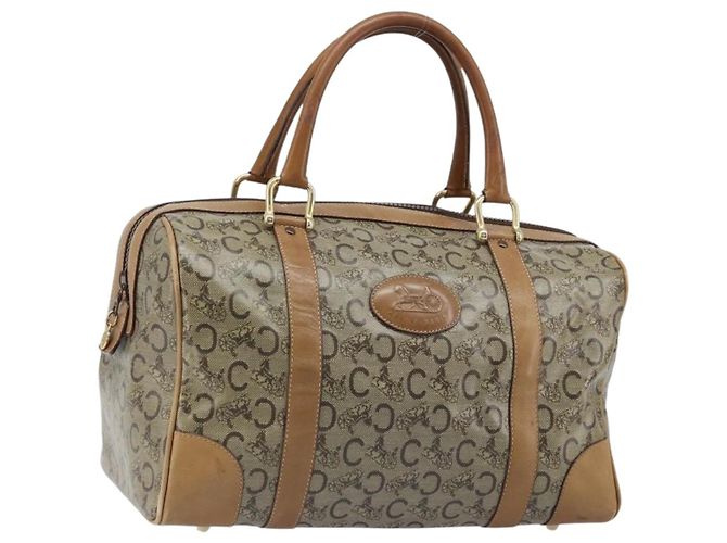 Céline Sac à main CELINE C Sulky PVC Beige Or Auth 173702 Doré