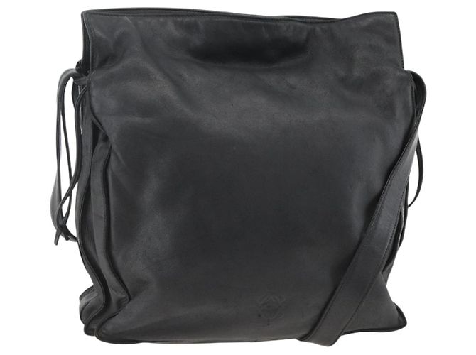 Borsa a Spalla in Pelle Nera LOEWE Auth ep13912 Nero
