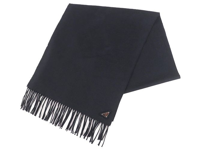 Stola in seta e cashmere nera Prada Nero 