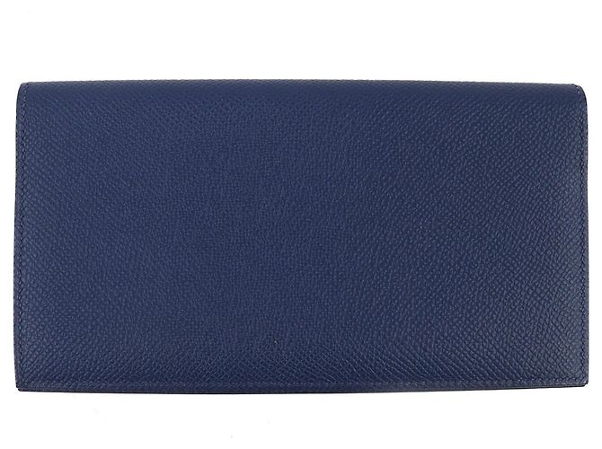Hermès Hermes MC2 Navy Epsom Leather Bi-fold Wallet Navy blue
