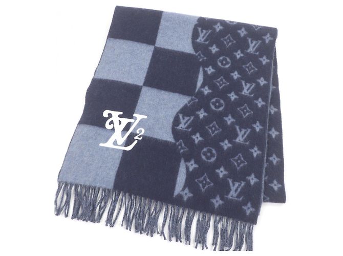 Écharpe en cachemire Louis Vuitton Bleu Marine