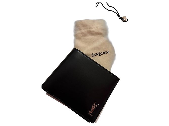 Saint Laurent black leather wallet