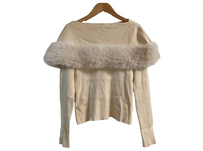 Autre Marque CELFORD Langarm-Strickpullover Beige