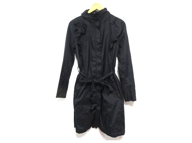 Valentino Nylon Langmantel Schwarz