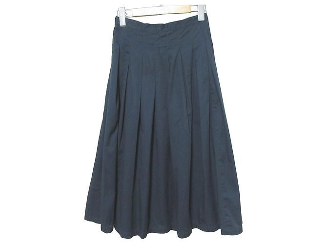 Autre Marque Falda plisada de algodón GRANDMA MAMA DAUGHTER Azul Azul marino