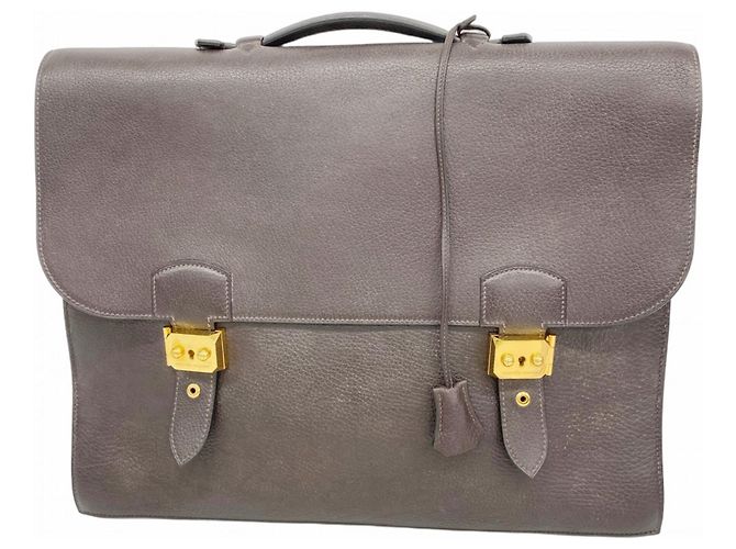 Hermès Pasta Hermes Sac à Dépêches 42 Marrom
