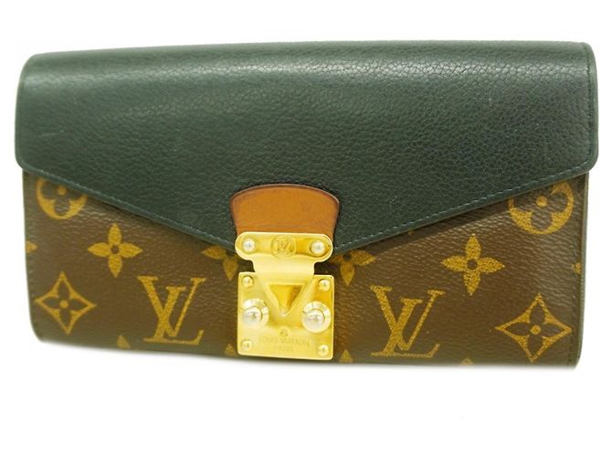 Cartera Larga Pallas Monogram Louis Vuitton Castaño Negro