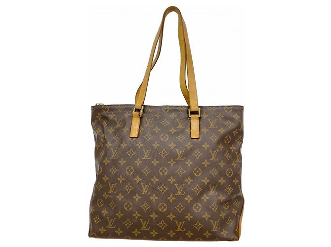 Bolsa Tote Cabas Mezzo Monogram Louis Vuitton Marrom