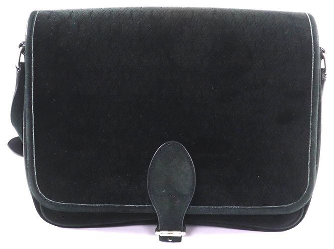 Borsa a Spalla in Velluto Monogramma Saint Laurent Nero