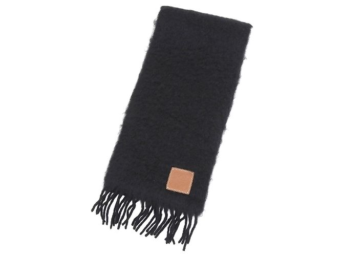 Stola in misto mohair e lana nera Loewe Nero