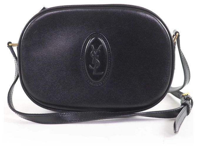 Borsa a spalla in pelle nera Saint Laurent Nero