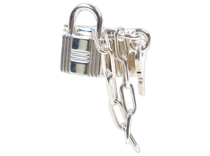 Hermès HERMES Alpha Kelly AG925 Clochette Cadena Double Ring Argento