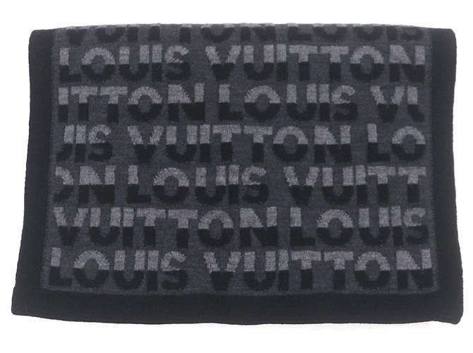 Sciarpa in lana nera Louis Vuitton Nero