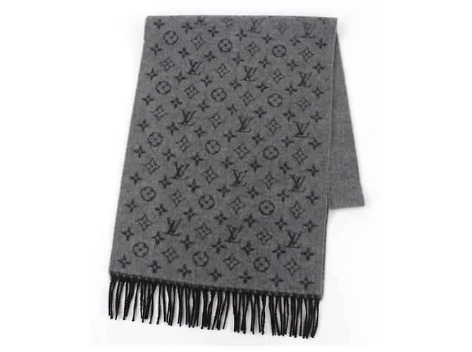 Louis Vuitton Monogram Gradient Cashmere-Wollschal Braun Schwarz