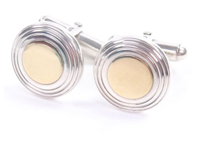 Gemelli combinati con motivo circolare Tiffany & Co. Argento D'oro