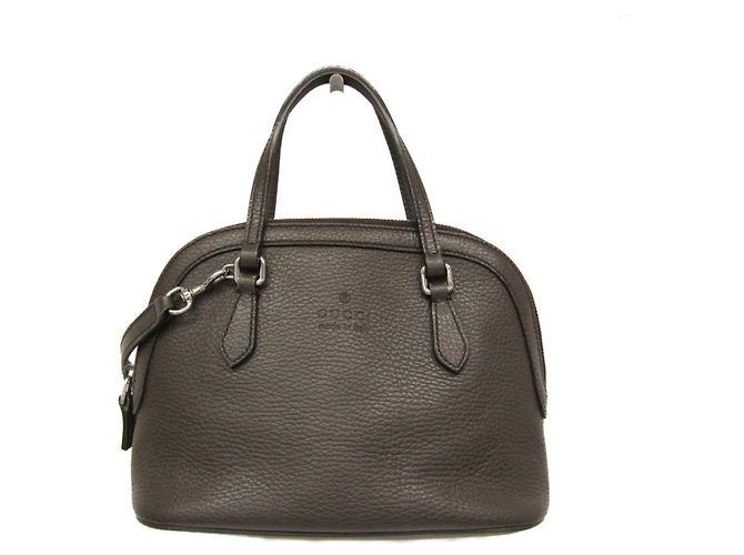 Bolsa de couro Gucci marrom escuro Castanho escuro