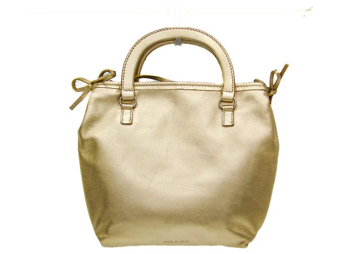 Borsa in pelle da donna Prada BOW METAL BN0706 D'oro