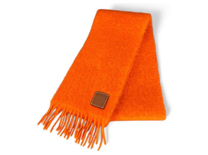 Xale de Lã de Mohair Loewe Laranja