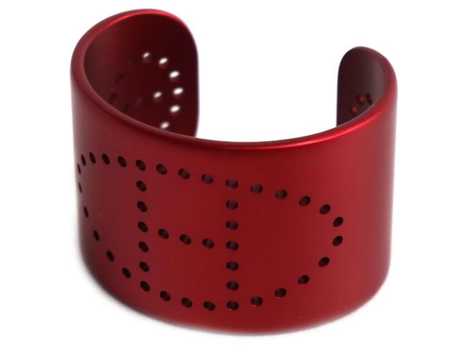 Brazalete de aluminio Evelyne de Hermès Roja