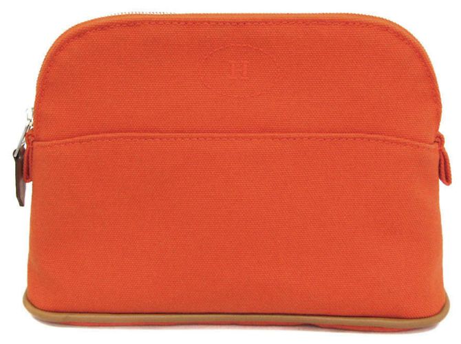 Bolso de algodón Hermès Bolide Mini 20 Naranja 