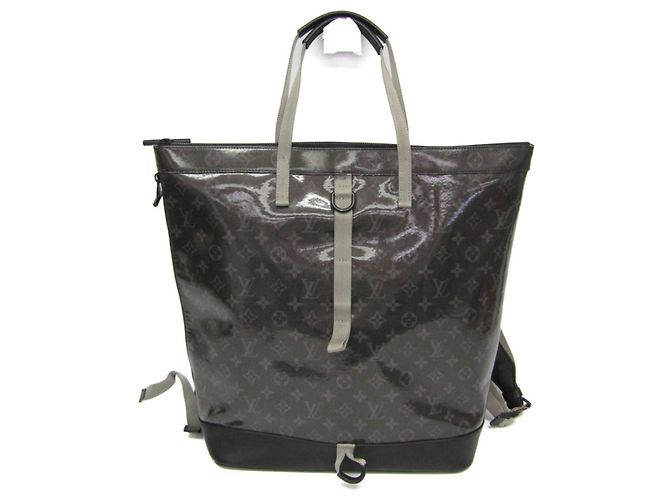 Sac à main zippé Monogram Eclipse verni M43900 de Louis Vuitton Noir Violet foncé