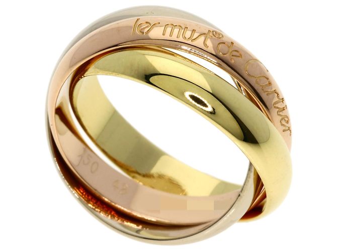 Anello Trinity Cartier in oro rosa bianco e giallo D'oro