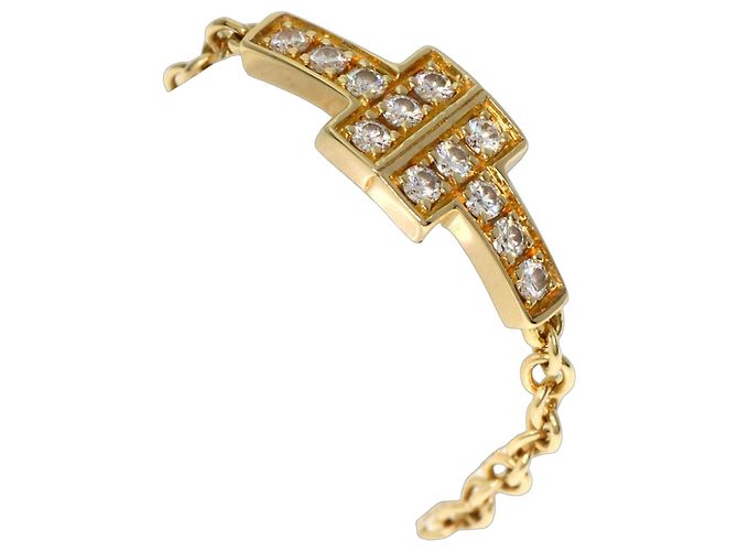Anello in diamante T TWO Chain di Tiffany & Co. D'oro
