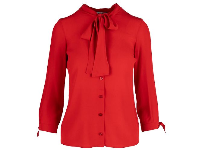 Camicia con nodo Moschino Cheap and Chic - '10s Rosso